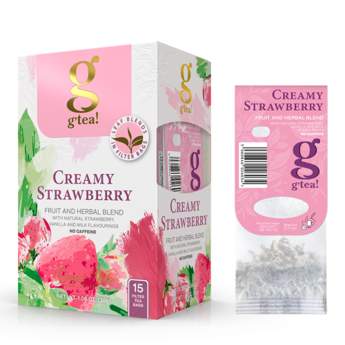 CREAMY STRAWBERRY in filter tea bags